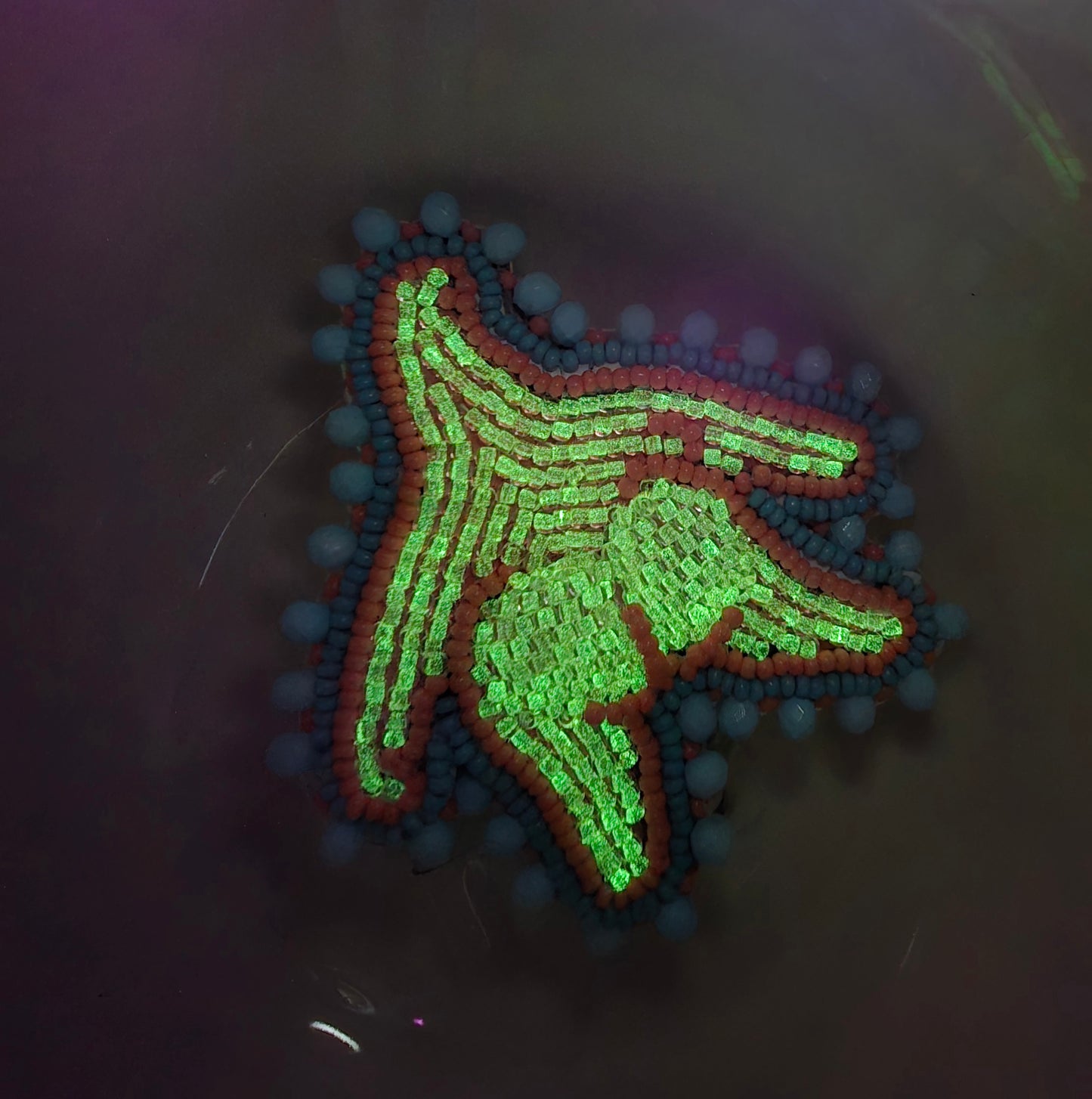 Star fish Badge reel Glow in the dark