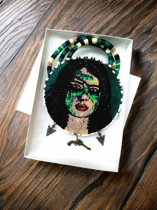 Naru inspired beaded medallion