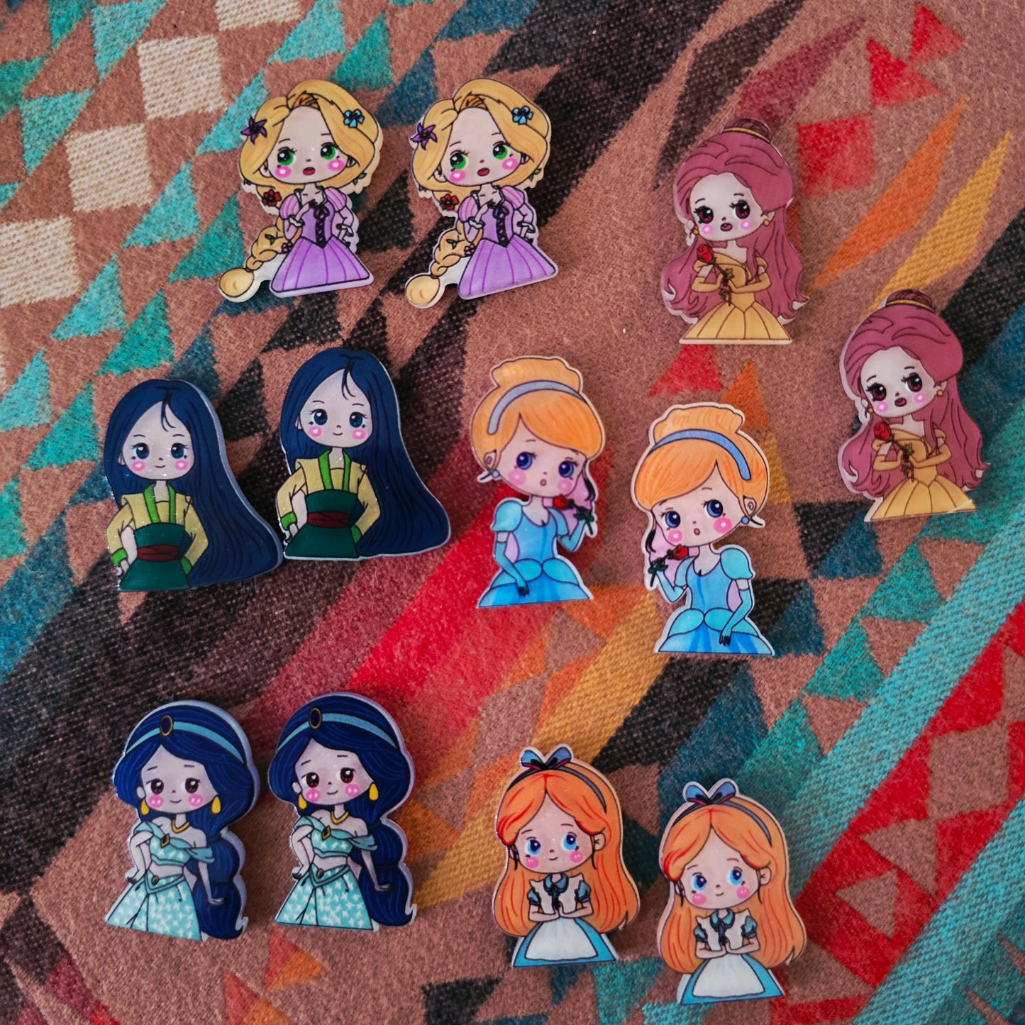 12 pc acrylic princess set flatback DIY