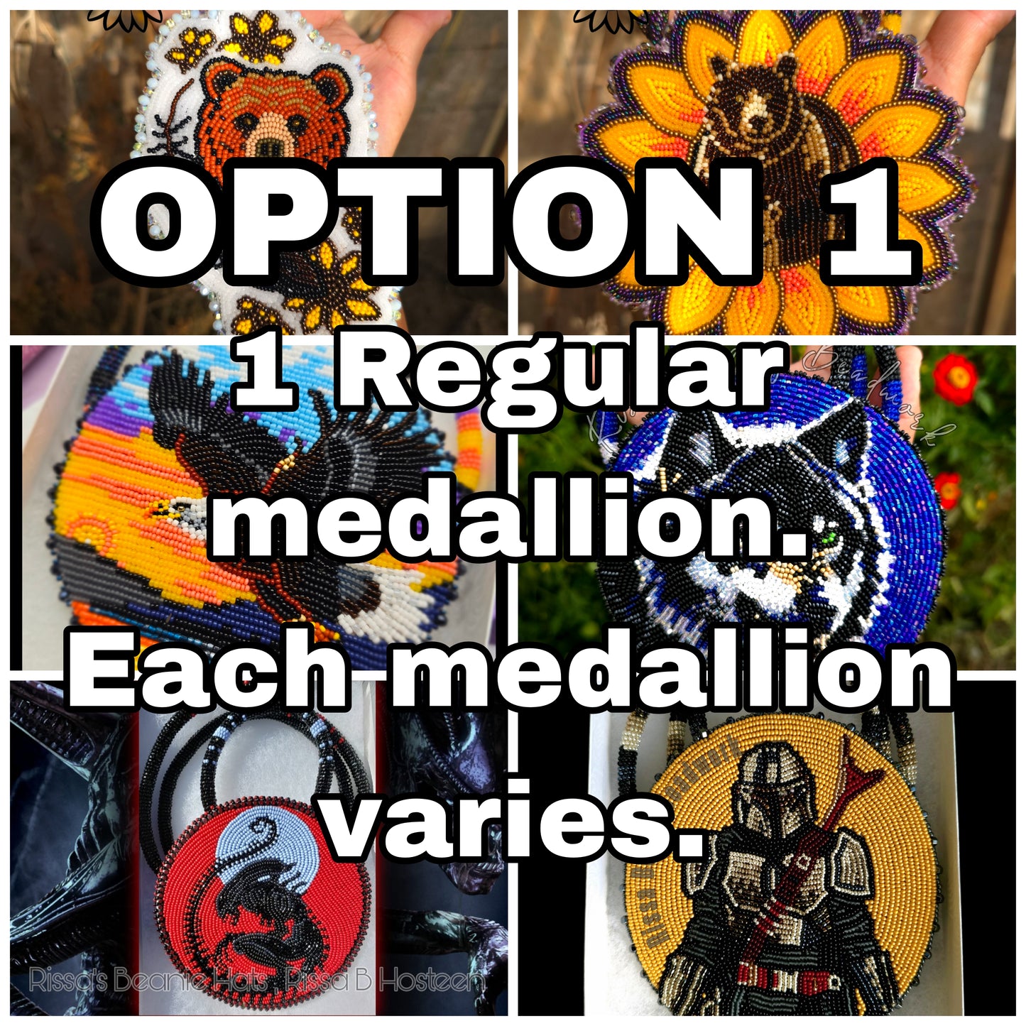 1 Regular animal/character medallion of your choice for the end of MARCH 2026(Not Portrait). See description for more info on this order. ($450-$519)