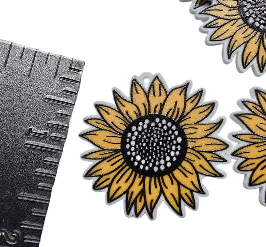 1 pr Sunflower acrylic