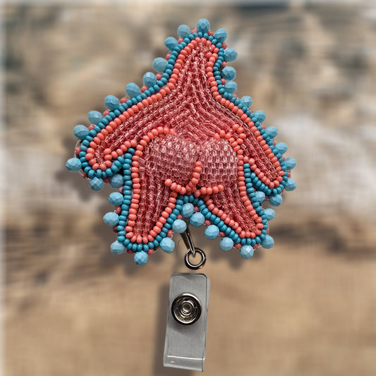 Star fish Badge reel Glow in the dark